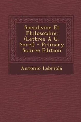 Cover of Socialisme Et Philosophie