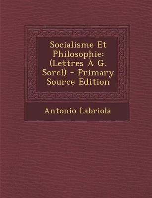 Book cover for Socialisme Et Philosophie