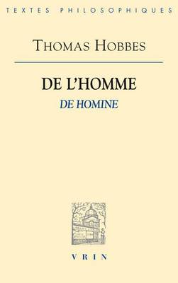 Book cover for de l'Homme