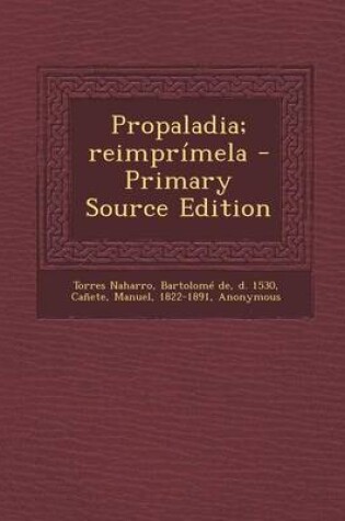 Cover of Propaladia; reimprimela