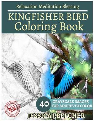 Book cover for Kingfisher Bird Coloring Book for Adults Relaxation Meditation Blessing