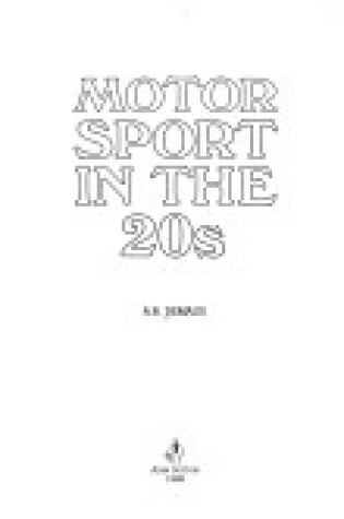 Cover of Motor Sport in the Twenties