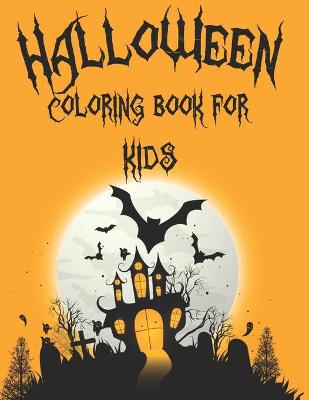 Book cover for Halloween coloring book for kids