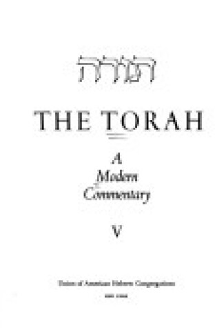 Cover of Torah: a Modern Commentary: Deuteronomy