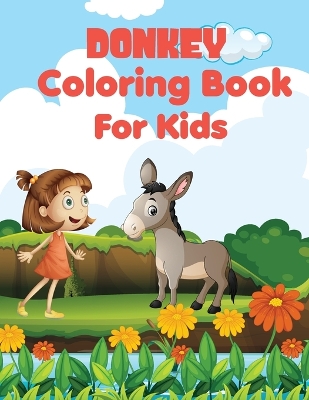 Book cover for Donkey coloring book for kids