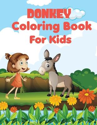 Book cover for Donkey coloring book for kids