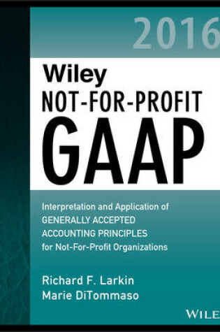 Cover of Wiley Not–for–Profit GAAP 2016