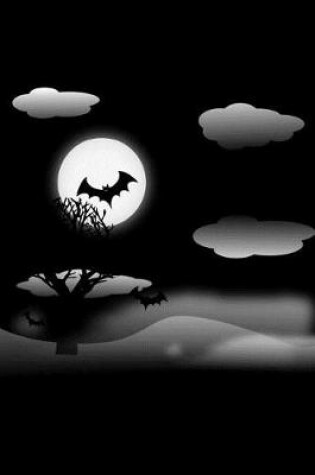 Cover of Spooky Halloween Scene with Bat and Moon