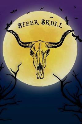 Book cover for Steer Skull Notebook Halloween Journal