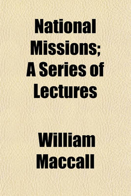 Book cover for National Missions; A Series of Lectures