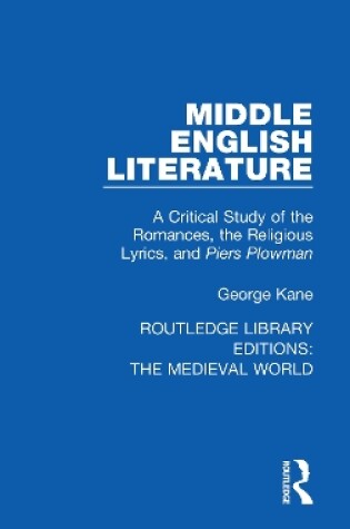 Cover of Middle English Literature