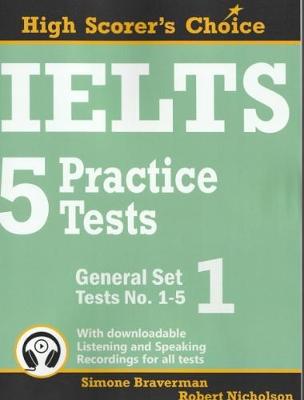 Book cover for IELTS 5 Practice Tests, General Set 1