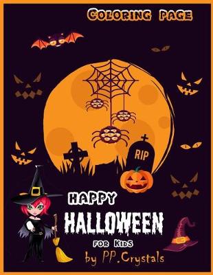 Book cover for Happy Halloween Coloring Page for Kids