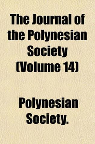 Cover of The Journal of the Polynesian Society (Volume 14)