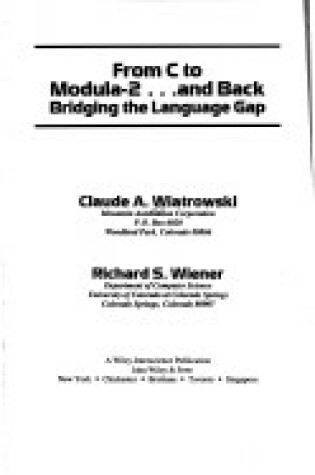 Cover of From C. to Modula-2 and Back