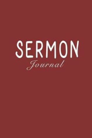 Cover of Sermon Journal (Red Cover)