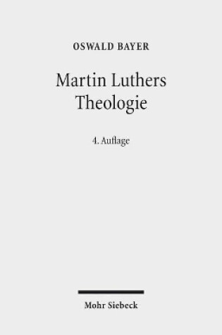 Cover of Martin Luthers Theologie