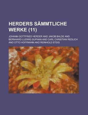 Book cover for Herders S Mmtliche Werke (11)