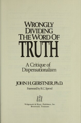 Cover of Wrongly Dividing the Word of Truth