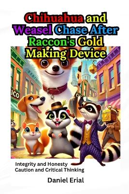 Book cover for Chihuahua and Weasel Chase After Raccon's Gold Making Device