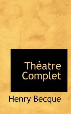 Book cover for Theatre Complet