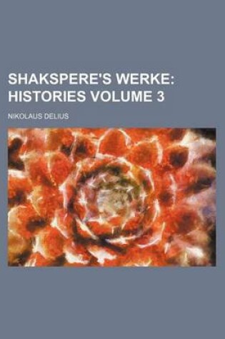 Cover of Shakspere's Werke Volume 3; Histories