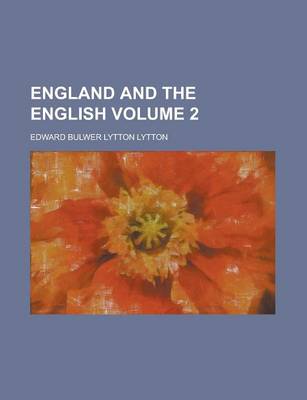 Book cover for England and the English Volume 2