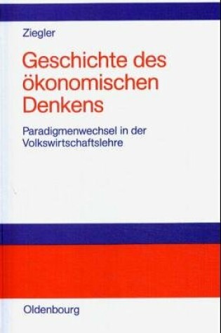 Cover of Geschichte Des  konomischen Denkens