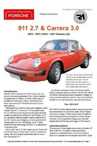 Cover of Porsche 911 2.7 Buyers' Guide