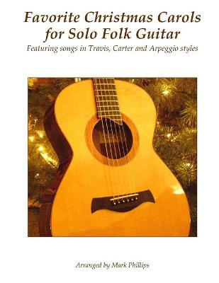 Book cover for Favorite Christmas Carols for Solo Folk Guitar