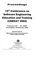 Book cover for Conference on Software Engineering Education and Training