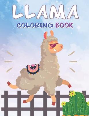 Book cover for Llama Coloring Book