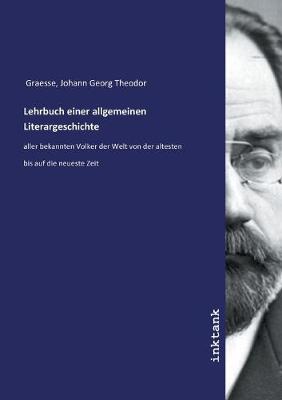 Book cover for Lehrbuch einer allgemeinen Literargeschichte