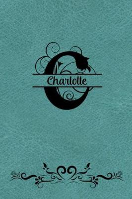 Book cover for Split Letter Personalized Name Journal - Charlotte