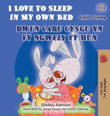 Book cover for I Love to Sleep in My Own Bed (English Welsh Bilingual Children's Book)