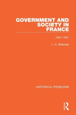 Cover of Government and Society in France