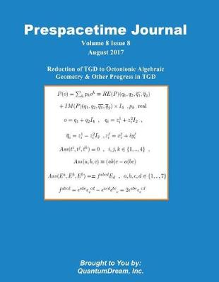 Cover of Prespacetime Journal Volume 8 Issue 8