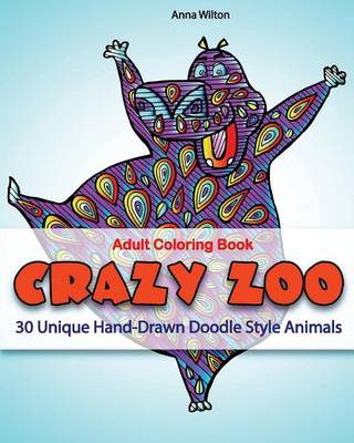 Book cover for Adult Coloring Book: Crazy Zoo