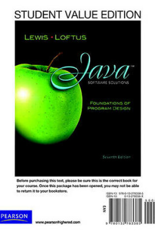 Cover of Java Software Solutions, Student Value Edition