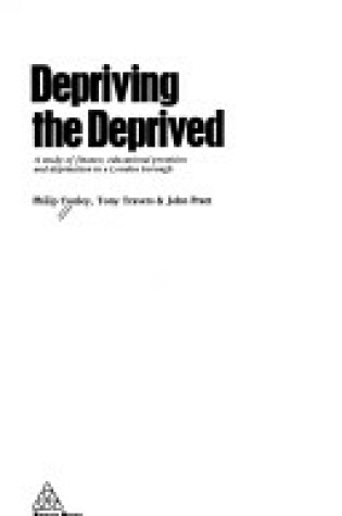 Cover of Depriving the Deprived