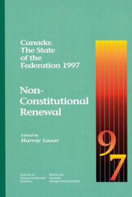 Book cover for Canada: The State of the Federation 1997