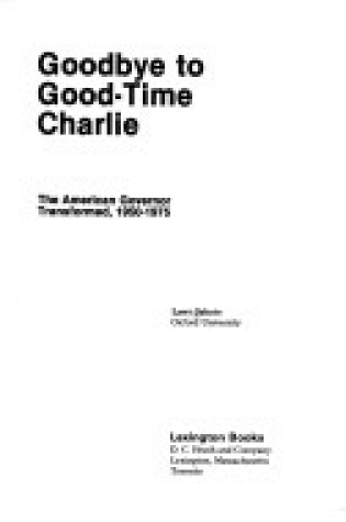Cover of Goodbye to Good-time Charlie