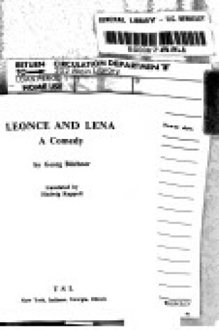 Cover of Leonce and Lena