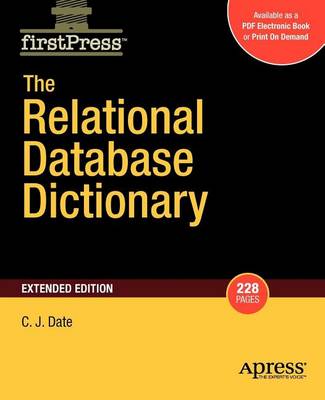 Book cover for The Relational Database Dictionary, Extended Edition