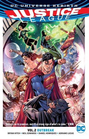 Book cover for Justice League Vol. 2: Outbreak (Rebirth)
