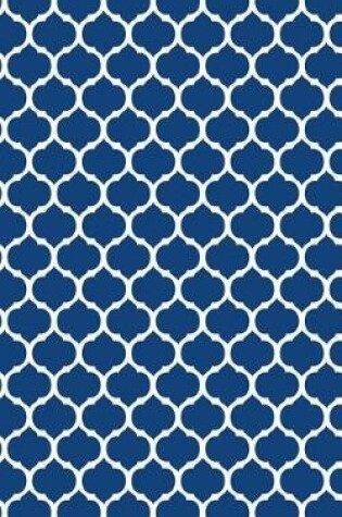 Cover of Moroccan Trellis - Navy Blue 101 - Lined Notebook With Margins 5x8