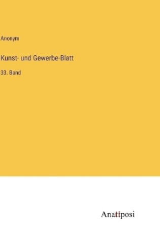Cover of Kunst- und Gewerbe-Blatt