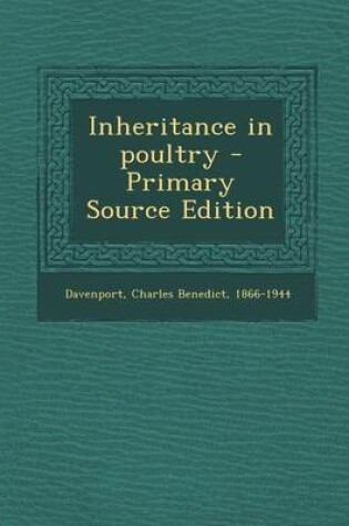 Cover of Inheritance in Poultry - Primary Source Edition