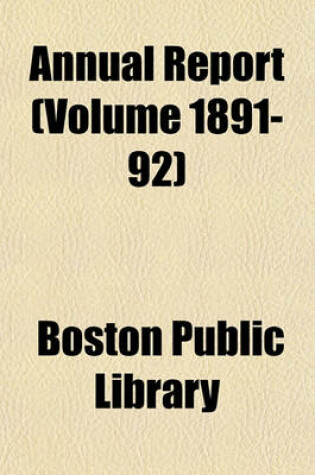 Cover of Annual Report (Volume 1891-92)