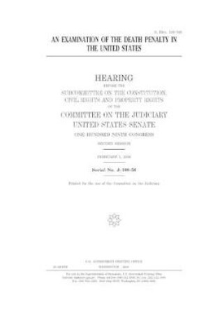 Cover of An examination of the death penalty in the United States